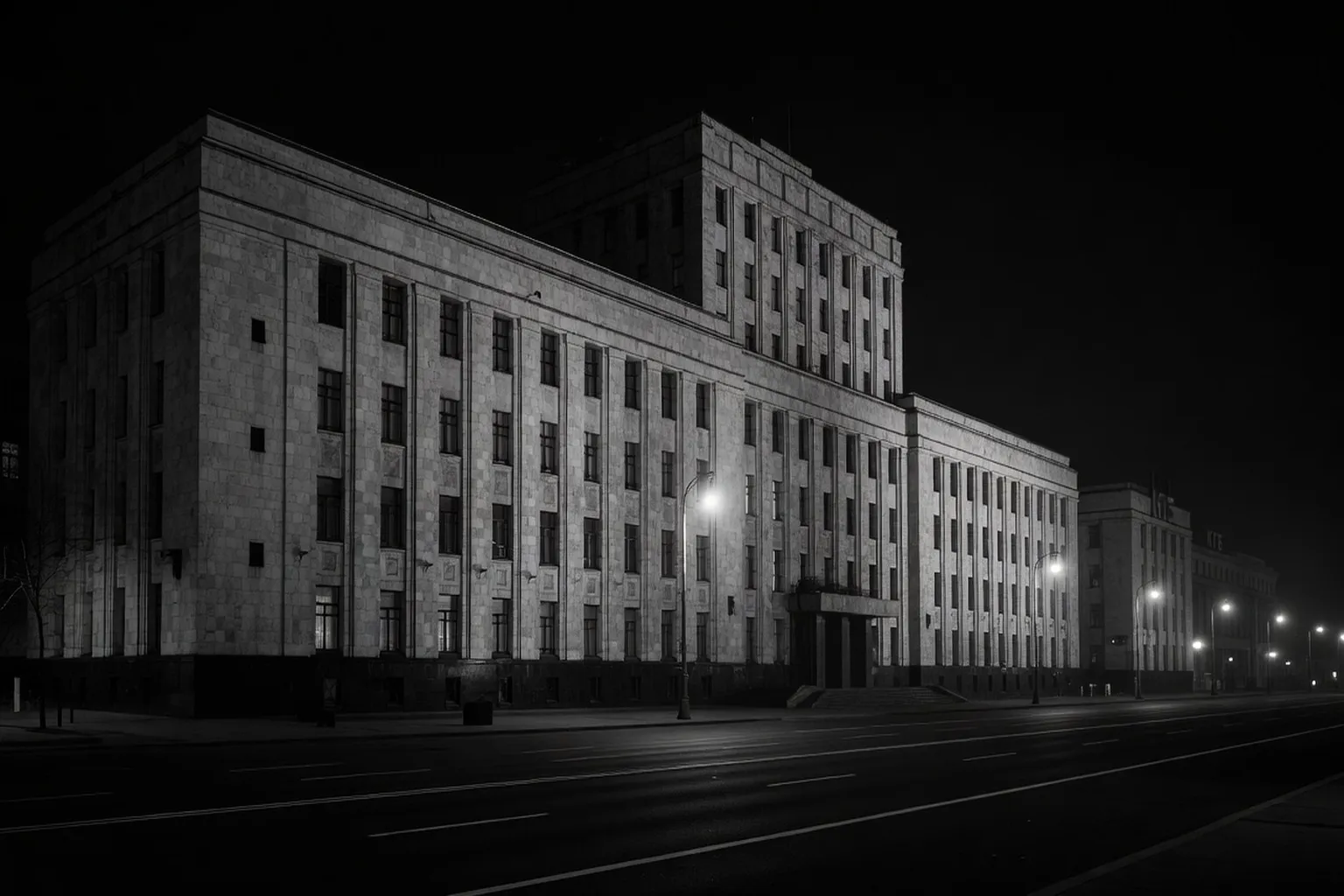 Façade de la Loubianka, siège du KGB à Moscou