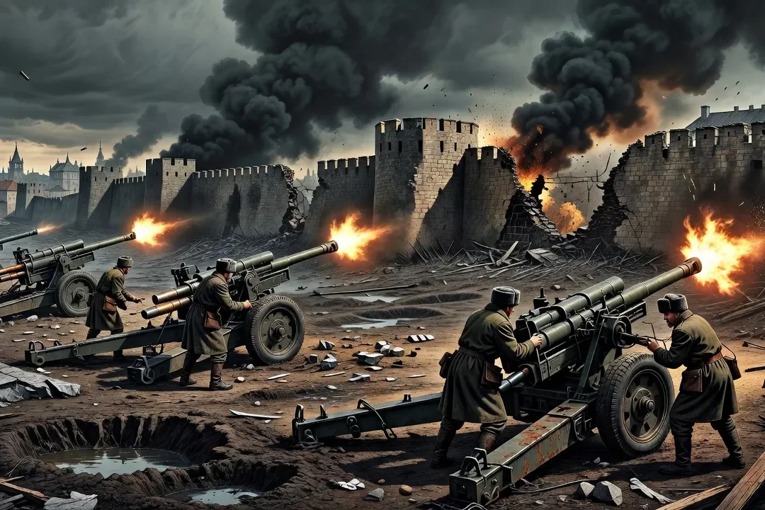 Siege de Koenigsberg par l'Armee rouge en 1945