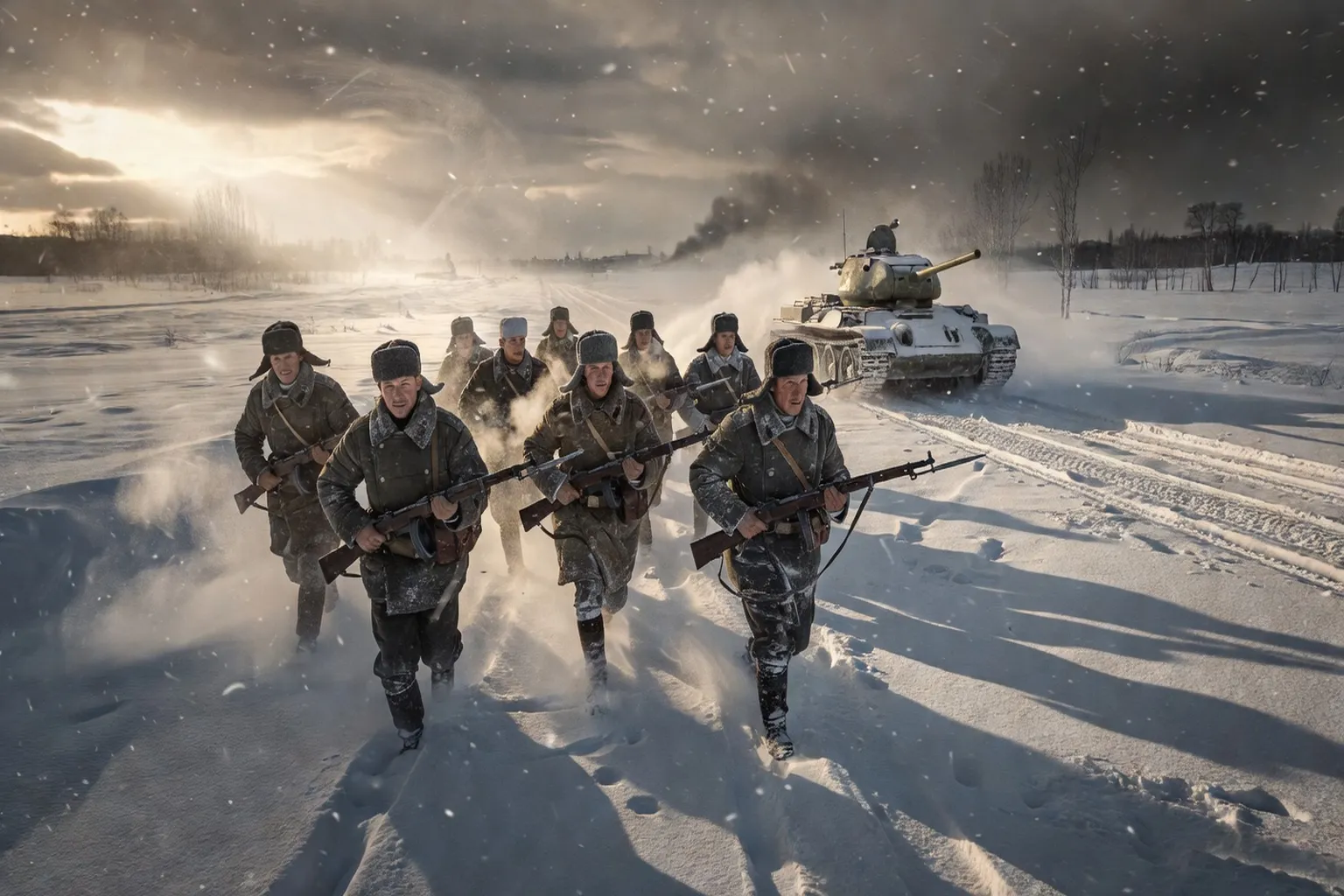 Contre-offensive soviétique devant Moscou décembre 1941