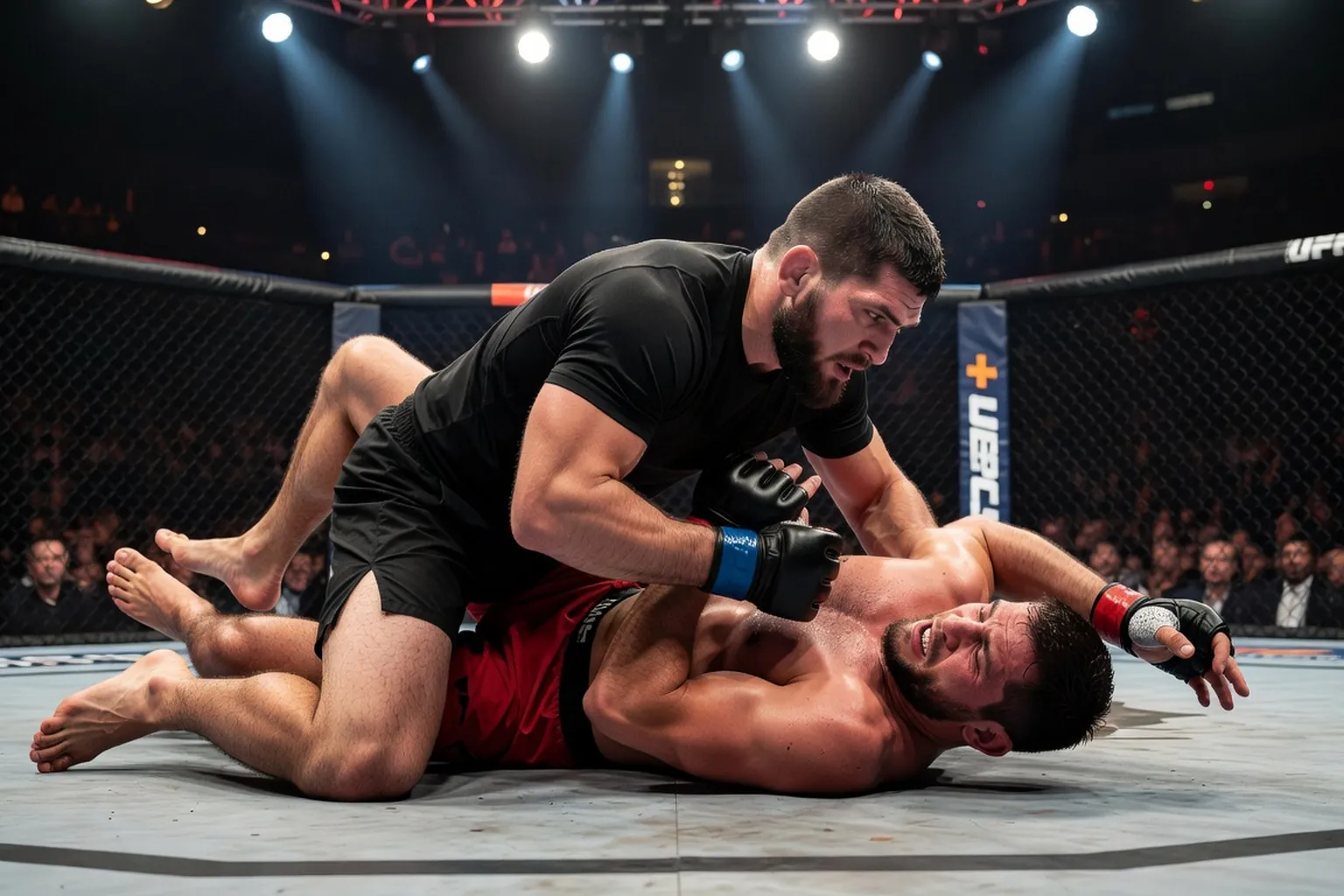 Technique de contrôle au sol style Khabib dans la cage UFC