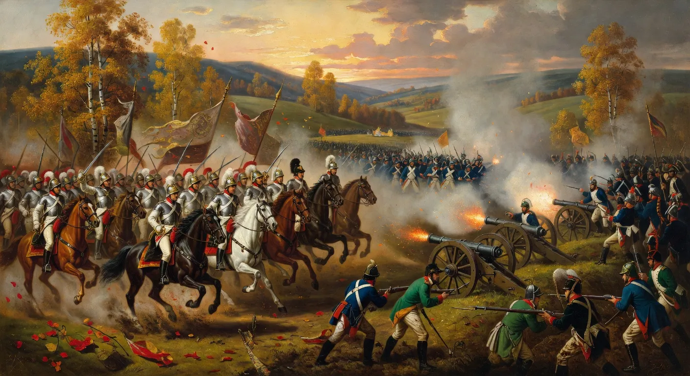 Bataille de Borodino 1812, affrontement entre la Grande Armee de Napoleon et l'armee russe de Koutouzov