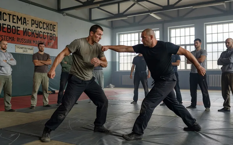 Demonstration de Systema, art martial russe fonde sur la relaxation et le mouvement fluide